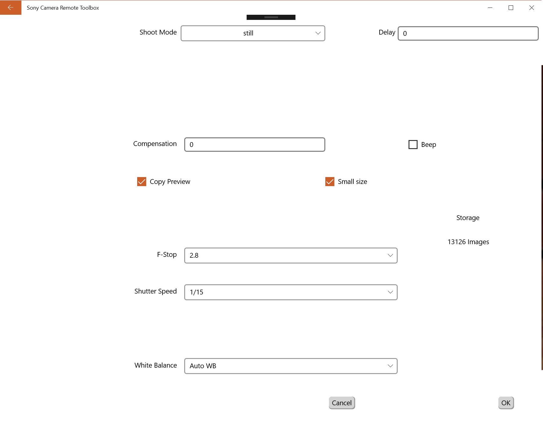 Settings Page Screenshot