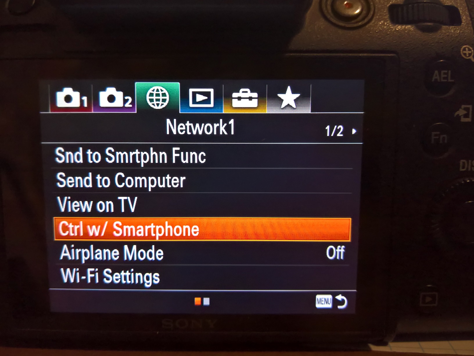 Camera WiFi Menu
